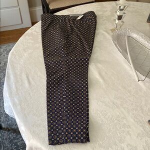 Talbots Black and Yellow Dress Pants with Sophisticated Pattern